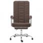Preview: Bürostuhl mit Liegefunktion Braun Kunstleder