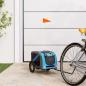 Preview: ARDEBO.de - Fahrradanhänger Hunde Blau und Grau Oxford-Gewebe und Eisen