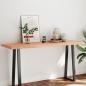 Preview: ARDEBO.de - Tischplatte 160x50x(2-6) cm Massivholz Behandelt Baumkante