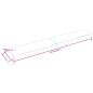Preview: Tischplatte 220x40x(2-6) cm Massivholz Behandelt Baumkante