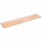 Preview: Tischplatte 220x50x(2-4) cm Massivholz Behandelt Baumkante
