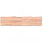 Preview: Tischplatte 220x50x(2-6) cm Massivholz Behandelt Baumkante