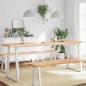 Preview: ARDEBO.de - Tischplatte 220x60x(2-4) cm Massivholz Behandelt Baumkante