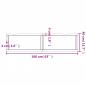 Preview: Tischplatte 160x40x(2-4) cm Massivholz Behandelt Baumkante