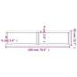 Preview: Tischplatte 180x40x(2-4) cm Massivholz Behandelt Baumkante
