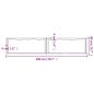 Preview: Tischplatte 200x40x(2-4) cm Massivholz Behandelt Baumkante