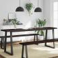 Preview: ARDEBO.de - Tischplatte 200x60x(2-6) cm Massivholz Behandelt Baumkante