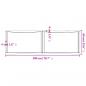 Preview: Tischplatte 200x60x(2-6) cm Massivholz Behandelt Baumkante