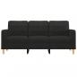 Preview: 3-Sitzer-Sofa Schwarz 180 cm Stoff
