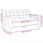 Preview: 2-Sitzer-Sofa Schwarz 140 cm Stoff
