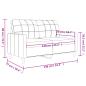 Preview: 2-Sitzer-Sofa Braun 120 cm Stoff