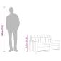 Preview: 2-Sitzer-Sofa Braun 120 cm Stoff