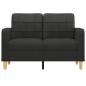 Preview: 2-Sitzer-Sofa Schwarz 120 cm Stoff