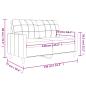 Preview: 2-Sitzer-Sofa Taupe 120 cm Stoff