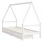 Preview: Kinderbett mit Schubladen Weiß 80x200 cm Massivholz Kiefer