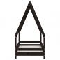 Preview: Kinderbett Schwarz 70x140 cm Massivholz Kiefer