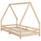Preview: Kinderbett 90x190 cm Massivholz Kiefer