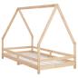 Preview: Kinderbett 90x190 cm Massivholz Kiefer