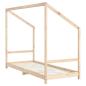 Preview: Kinderbett 80x200 cm Massivholz Kiefer