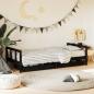 Preview: ARDEBO.de - Kinderbett mit Schubladen Schwarz 90x200 cm Massivholz Kiefer