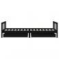 Preview: Kinderbett mit Schubladen Schwarz 90x200 cm Massivholz Kiefer