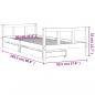 Preview: Kinderbett mit Schubladen Schwarz 90x200 cm Massivholz Kiefer