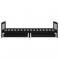 Preview: Kinderbett mit Schubladen Schwarz 80x200 cm Massivholz Kiefer