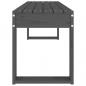 Preview: Gartenbank Grau 110x38x45 cm Massivholz Kiefer