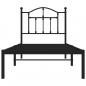 Preview: Bettgestell mit Kopfteil Metall Schwarz 90x200 cm
