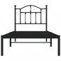 Preview: Bettgestell mit Kopfteil Metall Schwarz 90x190 cm