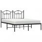 Preview: Bettgestell mit Kopfteil Metall Schwarz 140x190 cm
