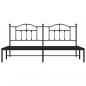 Preview: Bettgestell mit Kopfteil Metall Schwarz 193x203 cm