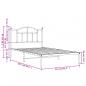 Preview: Bettgestell mit Kopfteil Metall Schwarz 107x203 cm
