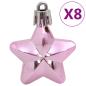 Preview: 111-tlg. Weihnachtskugel-Set Rosa Polystyrol
