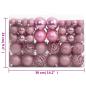 Preview: 111-tlg. Weihnachtskugel-Set Rosa Polystyrol