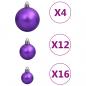 Preview: 111-tlg. Weihnachtskugel-Set Lila Polystyrol