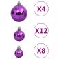 Preview: 111-tlg. Weihnachtskugel-Set Lila Polystyrol