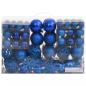 Preview: 111-tlg. Weihnachtskugel-Set Blau Polystyrol