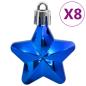 Preview: 111-tlg. Weihnachtskugel-Set Blau Polystyrol