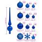 Preview: 111-tlg. Weihnachtskugel-Set Blau Polystyrol