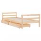 Preview: Kinderbett mit Schubladen 90x190 cm Massivholz Kiefer