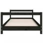 Preview: Kinderbett Schwarz 80x200 cm Massivholz Kiefer