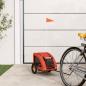 Preview: ARDEBO.de - Fahrradanhänger für Hunde Orange Oxford-Gewebe und Eisen