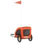 Preview: Fahrradanhänger für Hunde Orange Oxford-Gewebe und Eisen