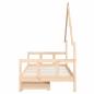 Preview: Kinderbett mit Schubladen 90x200 cm Massivholz Kiefer
