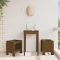 Preview: ARDEBO.de - Gartenhocker 2 Stk. Honigbraun 40x36x45 cm Massivholz Kiefer