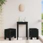 Preview: ARDEBO.de - Gartenhocker 2 Stk. Schwarz 40x36x45 cm Massivholz Kiefer