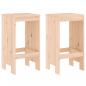 Preview: Barhocker 2 Stk. 40x36x75 cm Massivholz Kiefer
