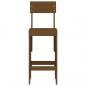 Preview: Barhocker 2 Stk. Honigbraun 40x48,5x115,5 cm Massivholz Kiefer