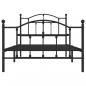 Preview: Bettgestell mit Kopf- und Fußteil Metall Schwarz 100x190 cm